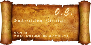 Oestreicher Cinnia névjegykártya